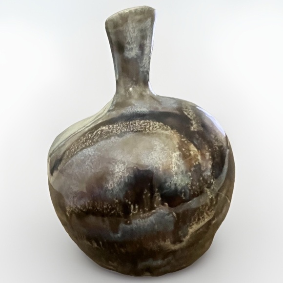 Vintage Art Pottery Ceramic Glazed Vase Signed Dudley Hawaii - Picture 3 of 6